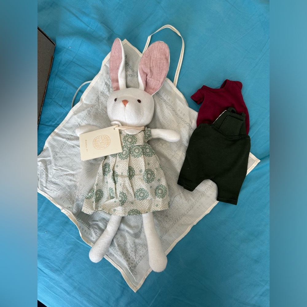 SOLD NWOT Hazel Village Emma rabbit organic cotton toy plushie